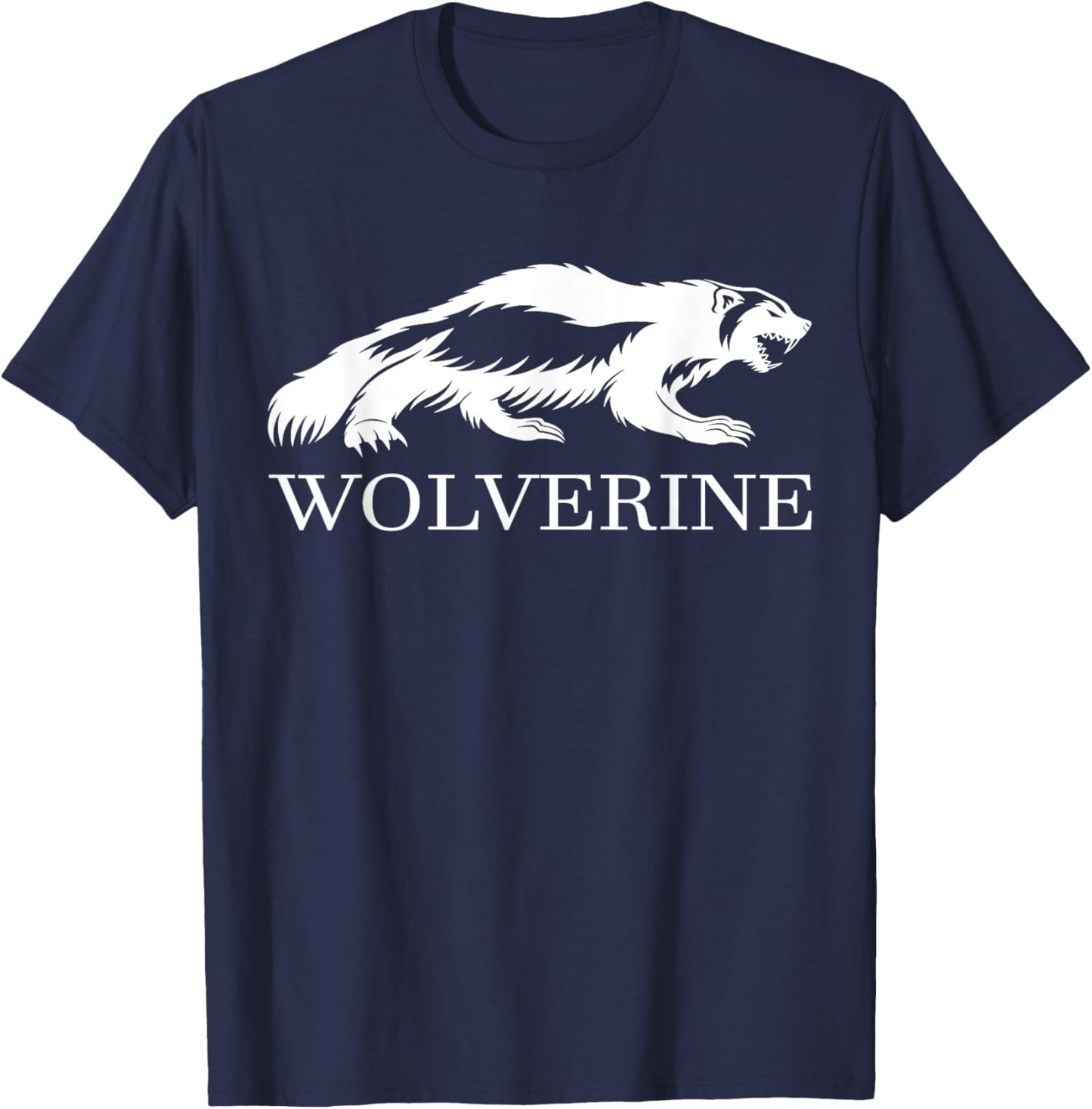 Wolverine Art Wild Animal WOLVERINE Lover T-Shirt - T-Shirt | Navy