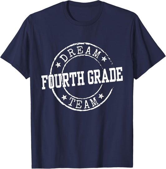 Fourth Grade Dream Team 4th Grade Gifts For Teacher Funny T-Shirt - T-Shirt | Navy