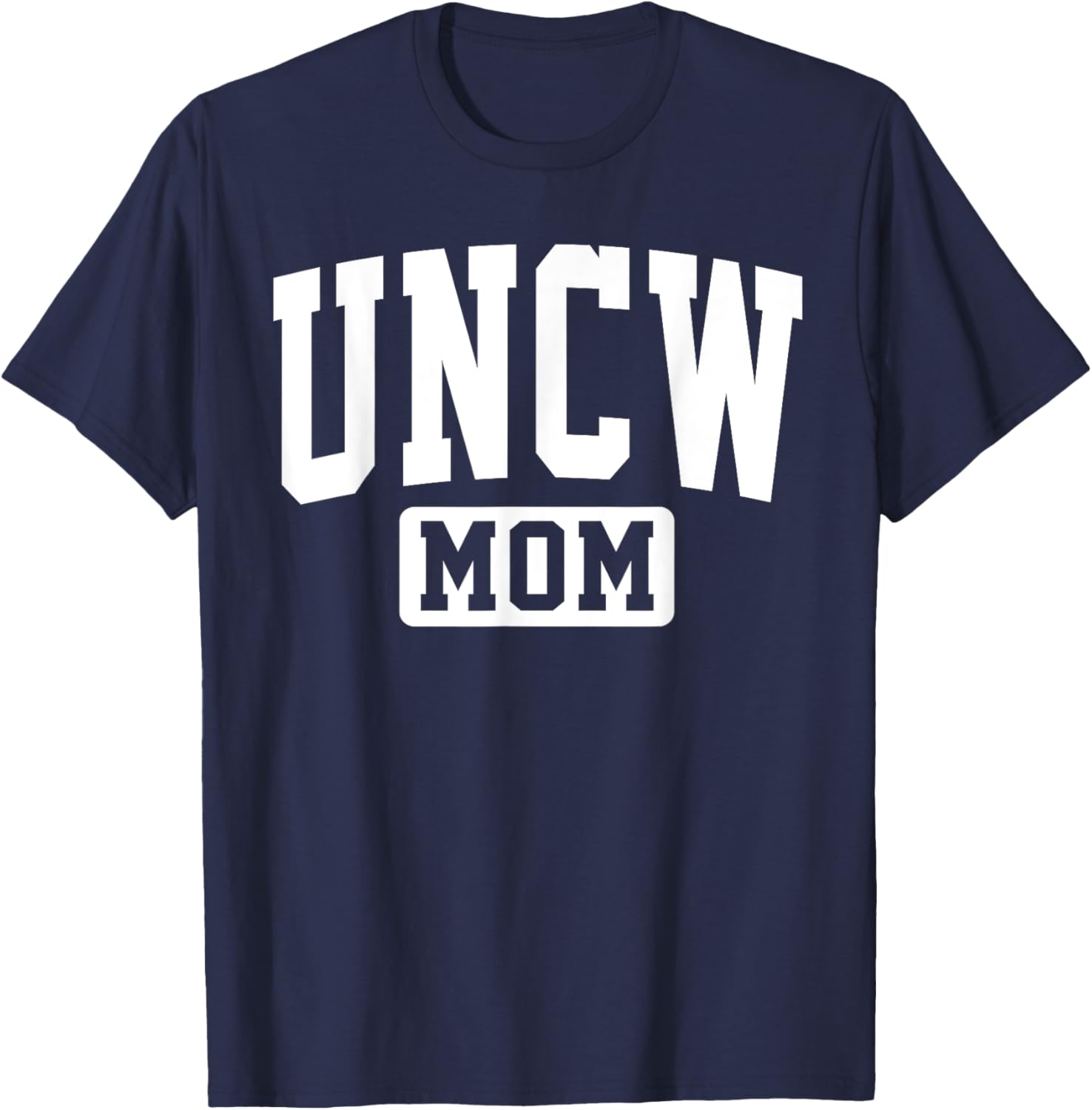 Family University College Arch Retro Design UNCW Arch Vintage Retro College Mom Mother Arch Vintage T-Shirt - T-Shirt | Navy