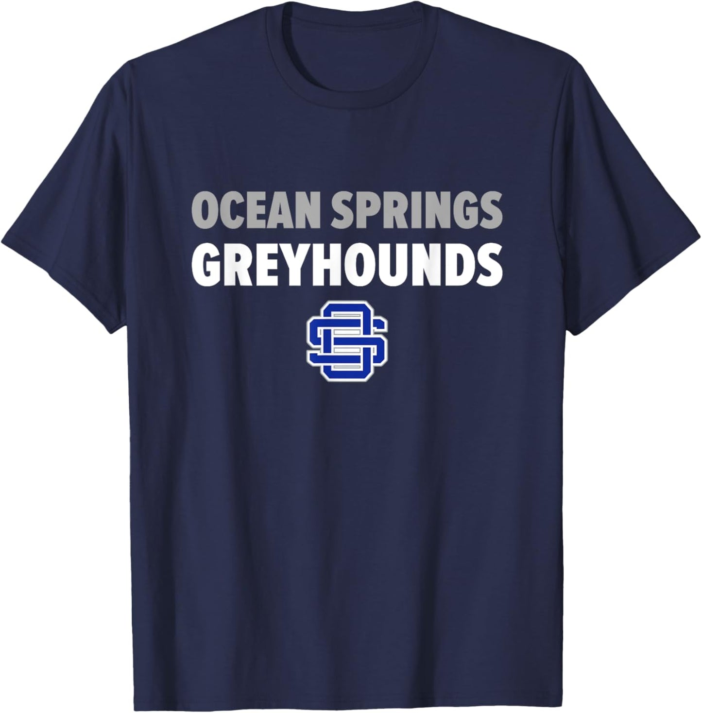Ocean Springs Greyhounds Logo Bold HS T-Shirt - T-Shirt | Navy