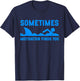 Sometimes Motivation Finds You Funny Shark Swimming T-Shirt - T-Shirt | Navy