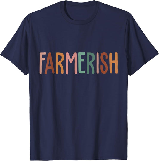 Vintage Farmerish Funny Farmer Lover Farming Worker T-Shirt - T-Shirt | Navy