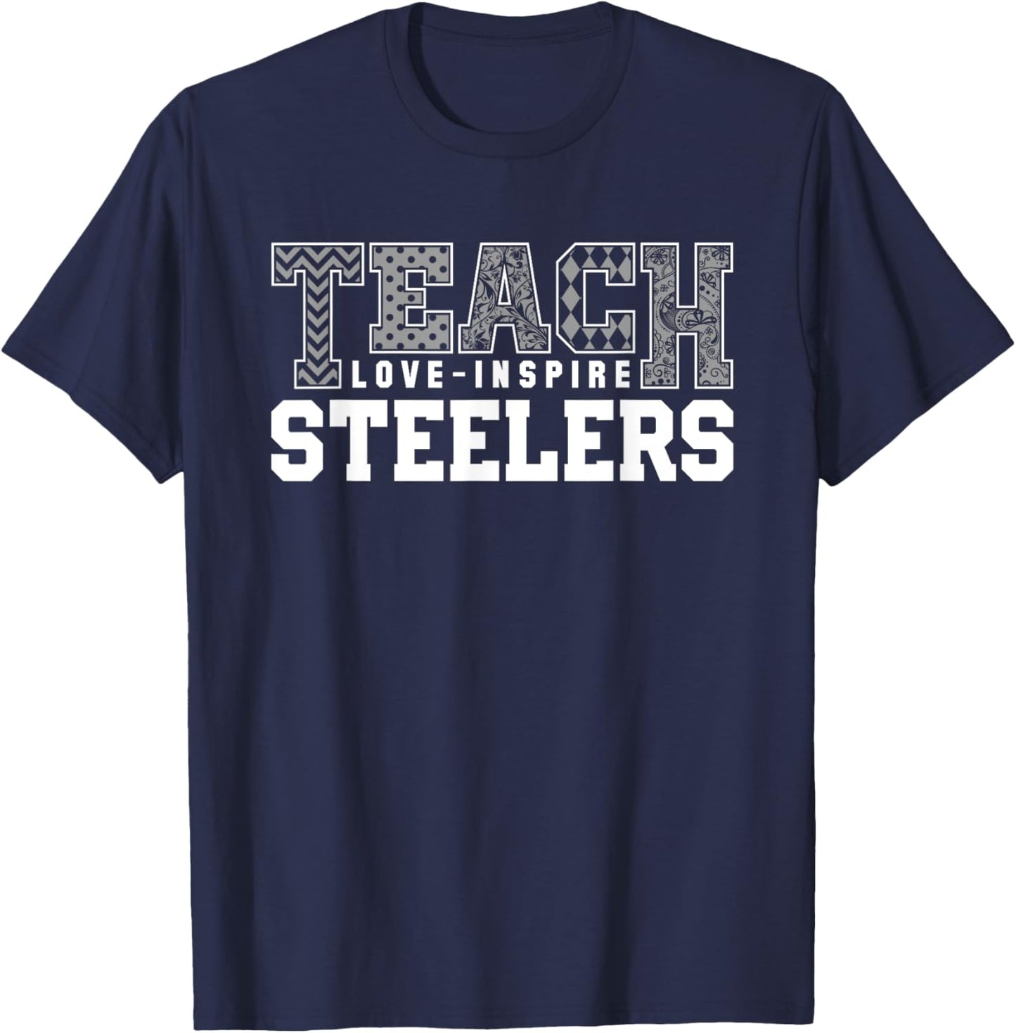 Steelers Fontana Teach Love Inspire Slogan HS T-Shirt - T-Shirt | Navy