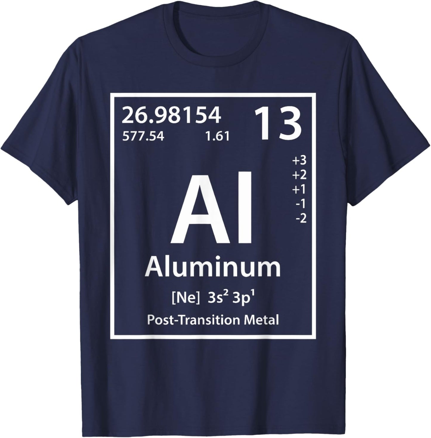 Funny Aluminum Chemical Element Periodic Table T-Shirt - T-Shirt | Navy