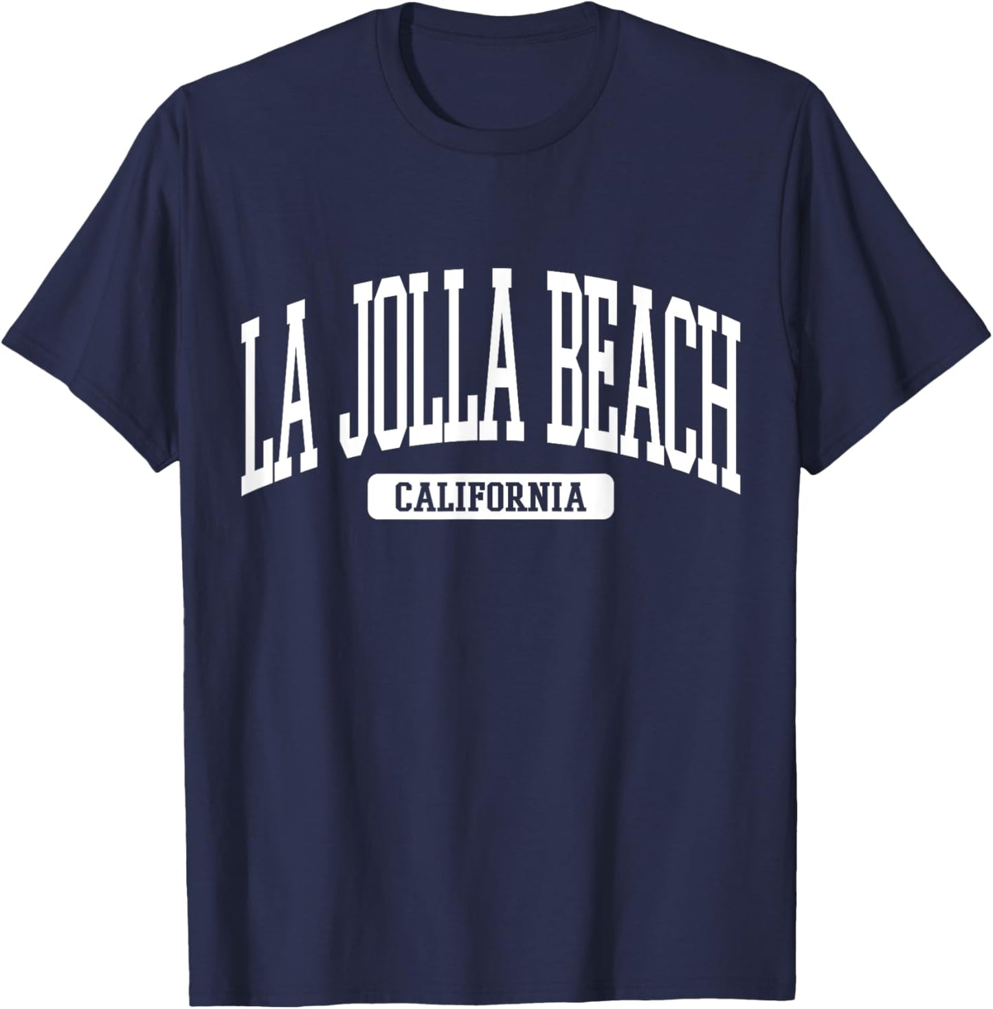 La Jolla Beach California Souvenir Beach, Retro, Vintage T-Shirt - T-Shirt | Navy
