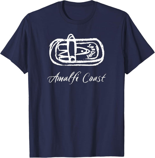 Sardine Tinned Fish Amalfi Coast Cute Summer Top T-Shirt - T-Shirt | Navy