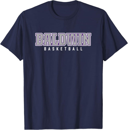Baldwin High School Basketball T-Shirt - T-Shirt | Navy