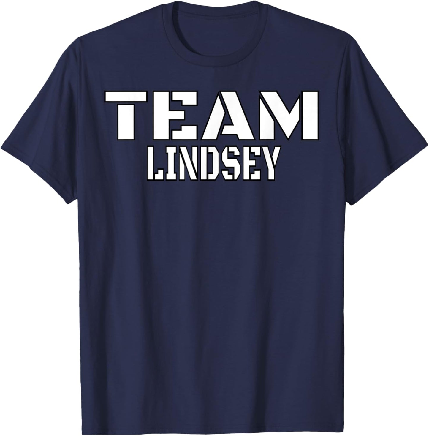 Team Lindsey Unique Personalized Matching Family T-Shirt - T-Shirt | Navy