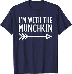 I'm With The Munchkin Funny Matching Halloween Costume T-Shirt - T-Shirt | Navy