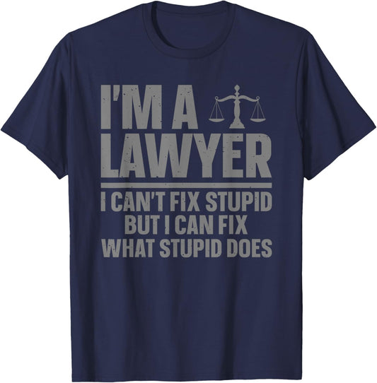 Funny Lawyer Design Women Law School Attorney Lawyer T-Shirt - T-Shirt | Navy