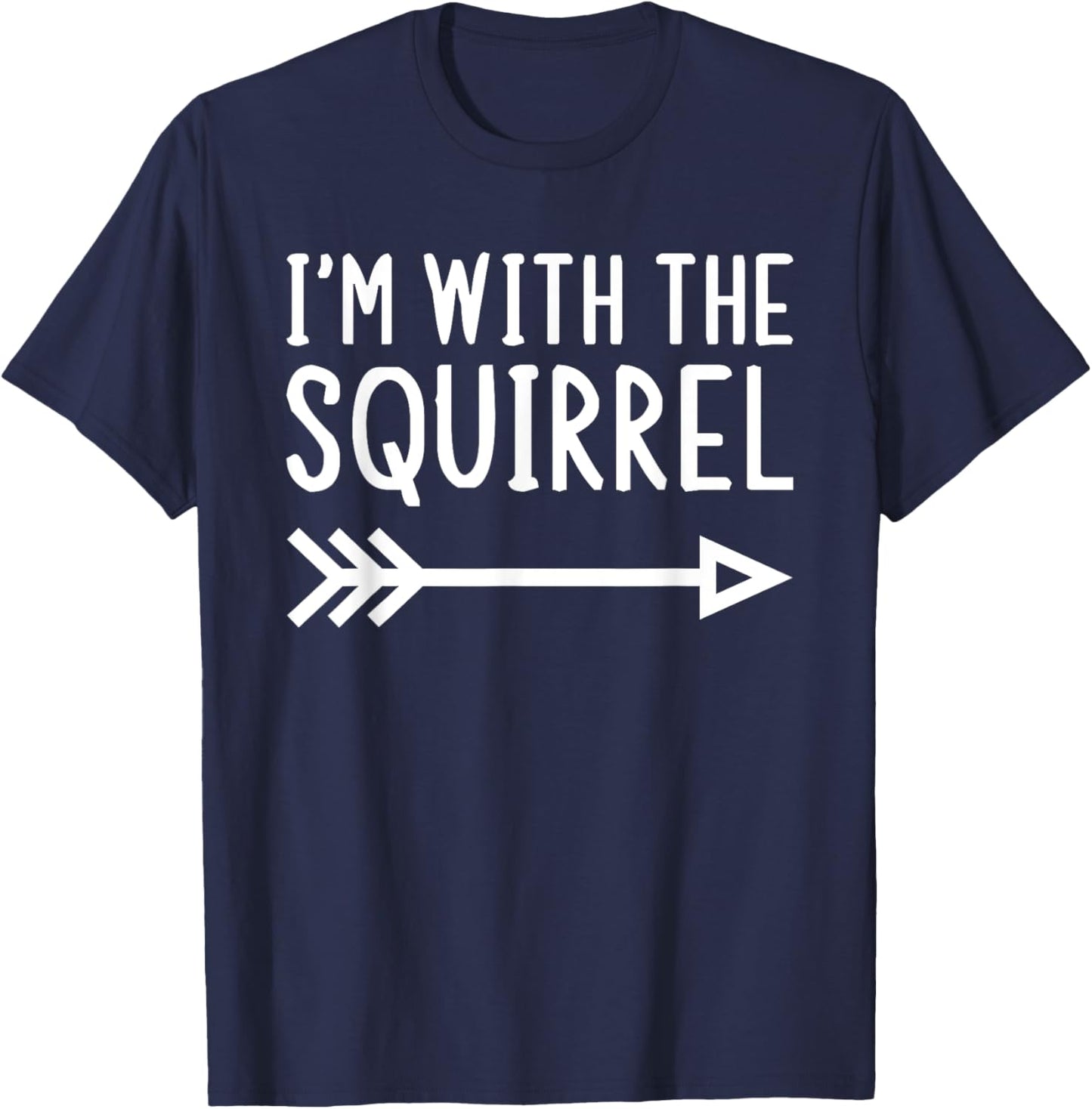 I'm With The Squirrel Funny Matching Halloween Costume T-Shirt - T-Shirt | Navy