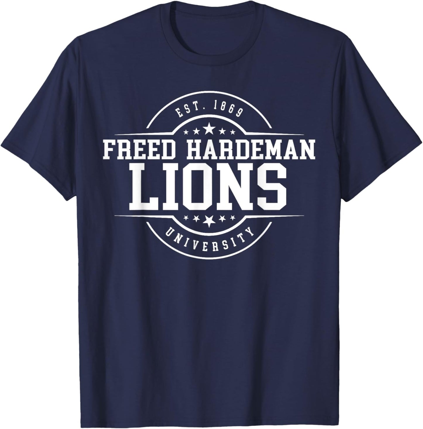 Freed-Hardeman University Lions Arch Vintage Classic Design T-Shirt - T-Shirt | Navy