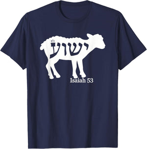 Isaiah 53 – The Lamb of Sacrifice T-Shirt - T-Shirt | Navy