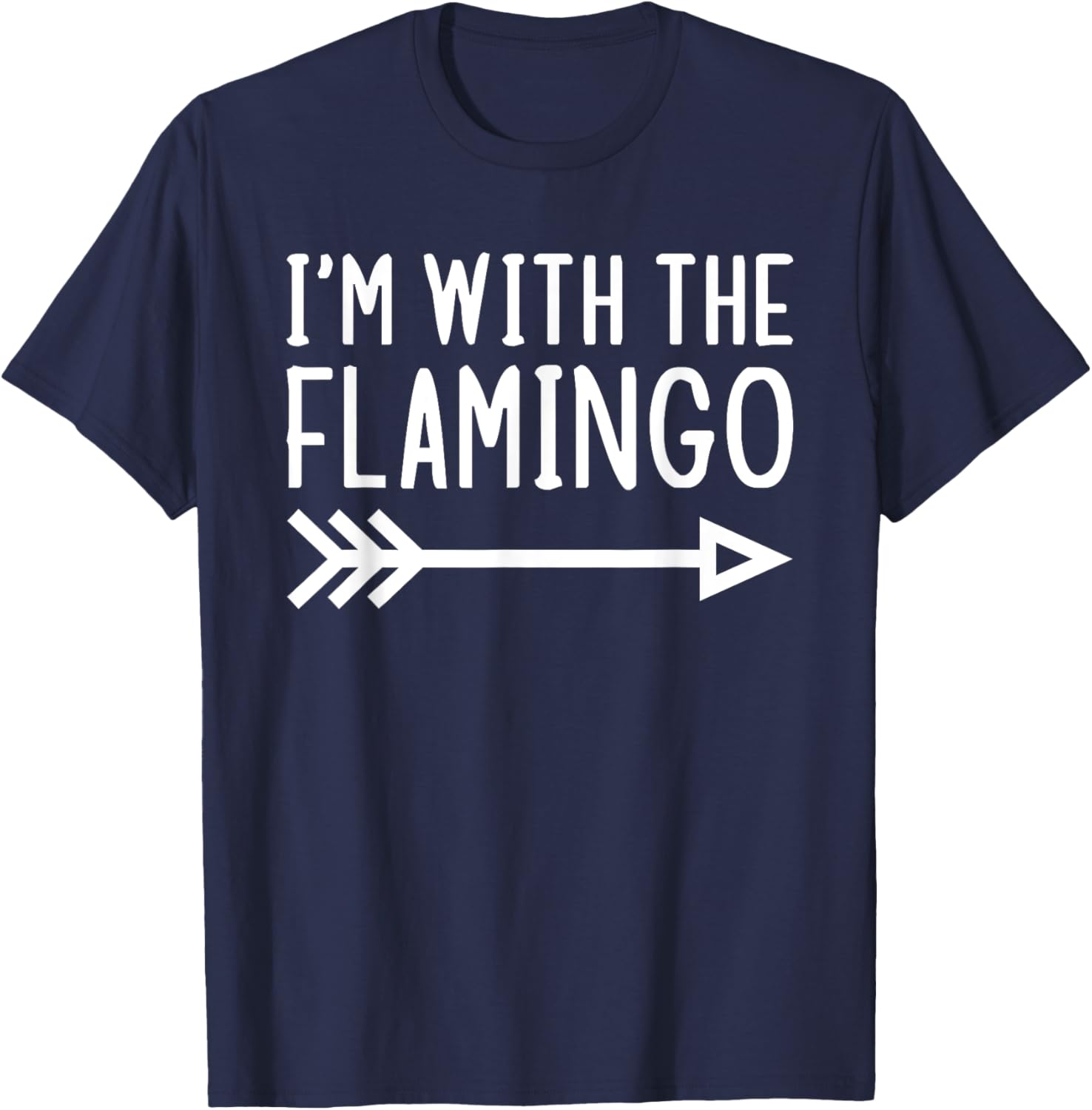 I'm With The Flamingo Funny Matching Lazy Halloween Costume T-Shirt - T-Shirt | Navy