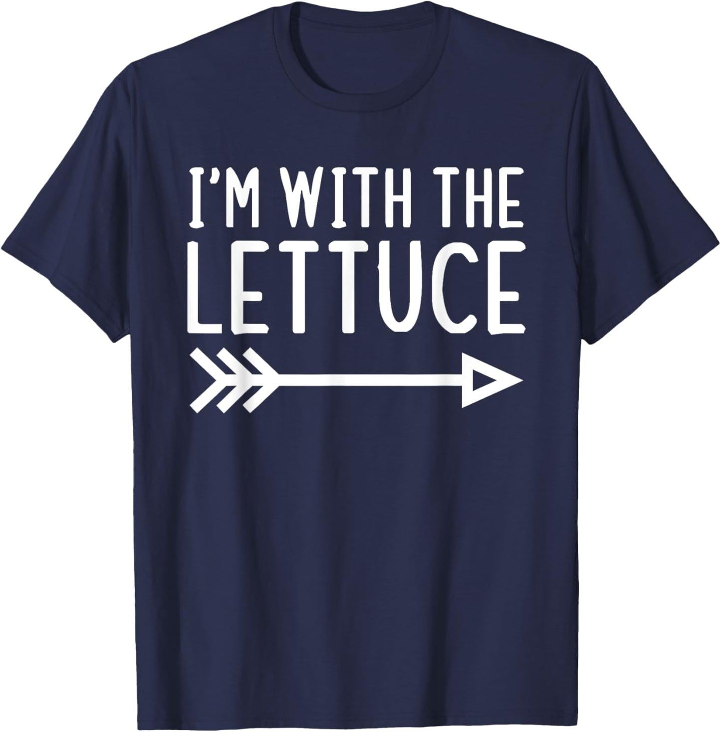 I'm With The Lettuce Funny Matching Halloween Couple Costume T-Shirt - T-Shirt | Navy