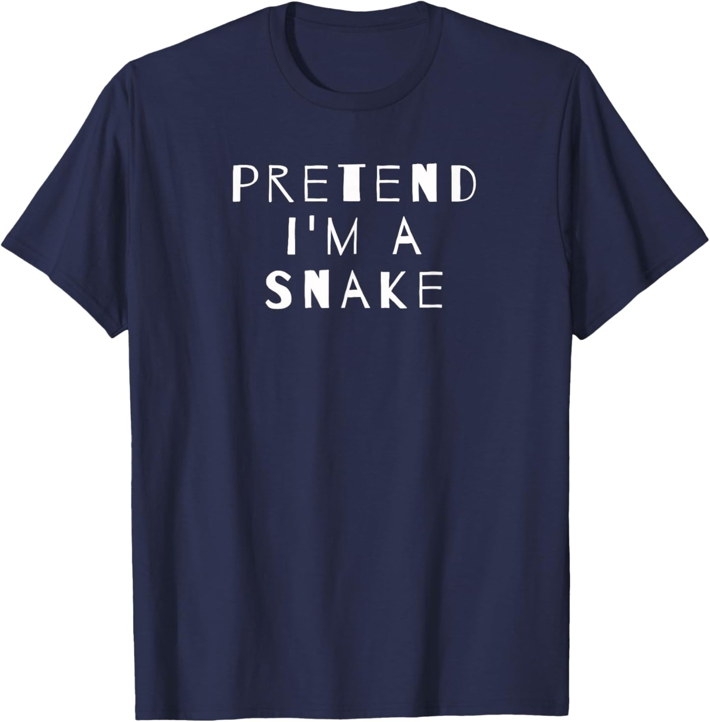 Pretend I'm A Snake Costume Party Sarcastic T-Shirt - T-Shirt | Navy