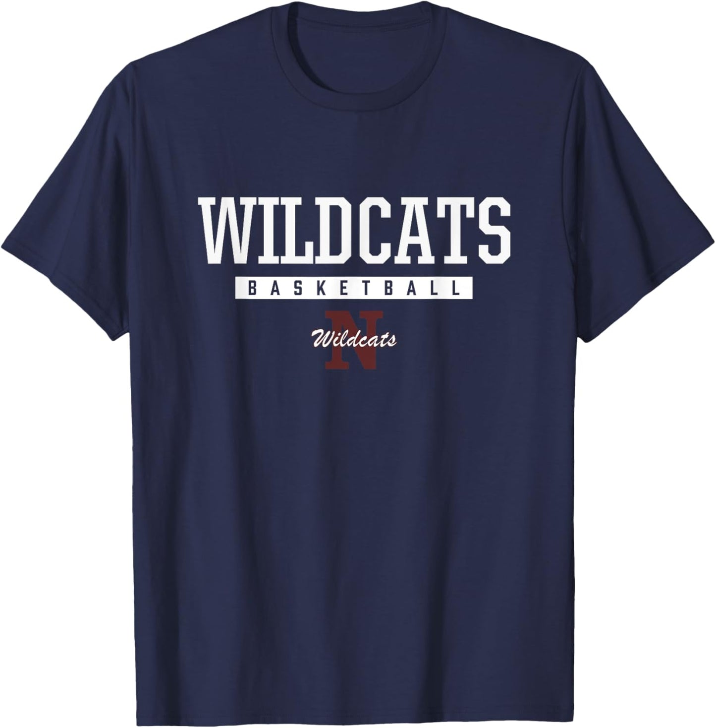 Newark Wildcats Logo Basketball HS T-Shirt - T-Shirt | Navy