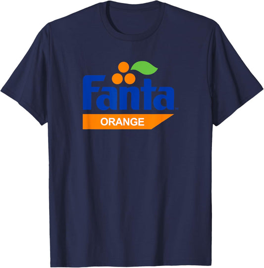 Fanta Orange Retro 1980s Logo T-Shirt - T-Shirt | Navy