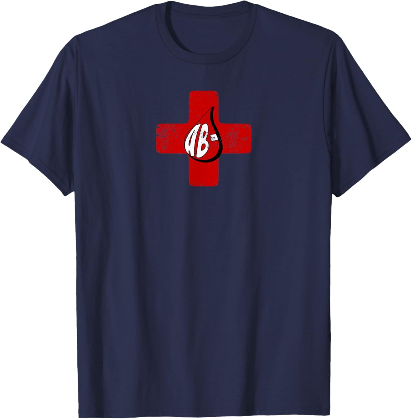 My Blood Type Is AB negative AB - Blood Type Medical Symbol T-Shirt - T-Shirt | Navy