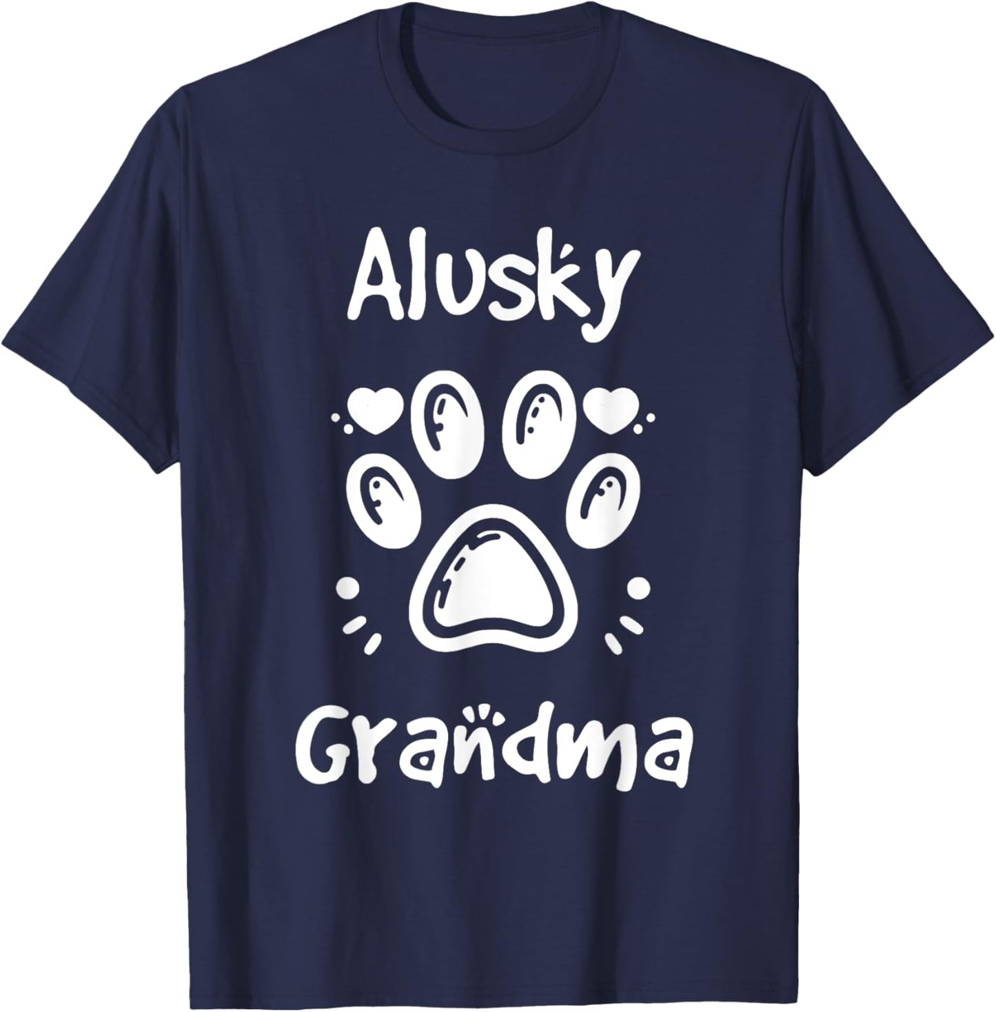 Alusky Grandma Alaskan Malamute Siberian Husky Mix Granddog T-Shirt - T-Shirt | Navy