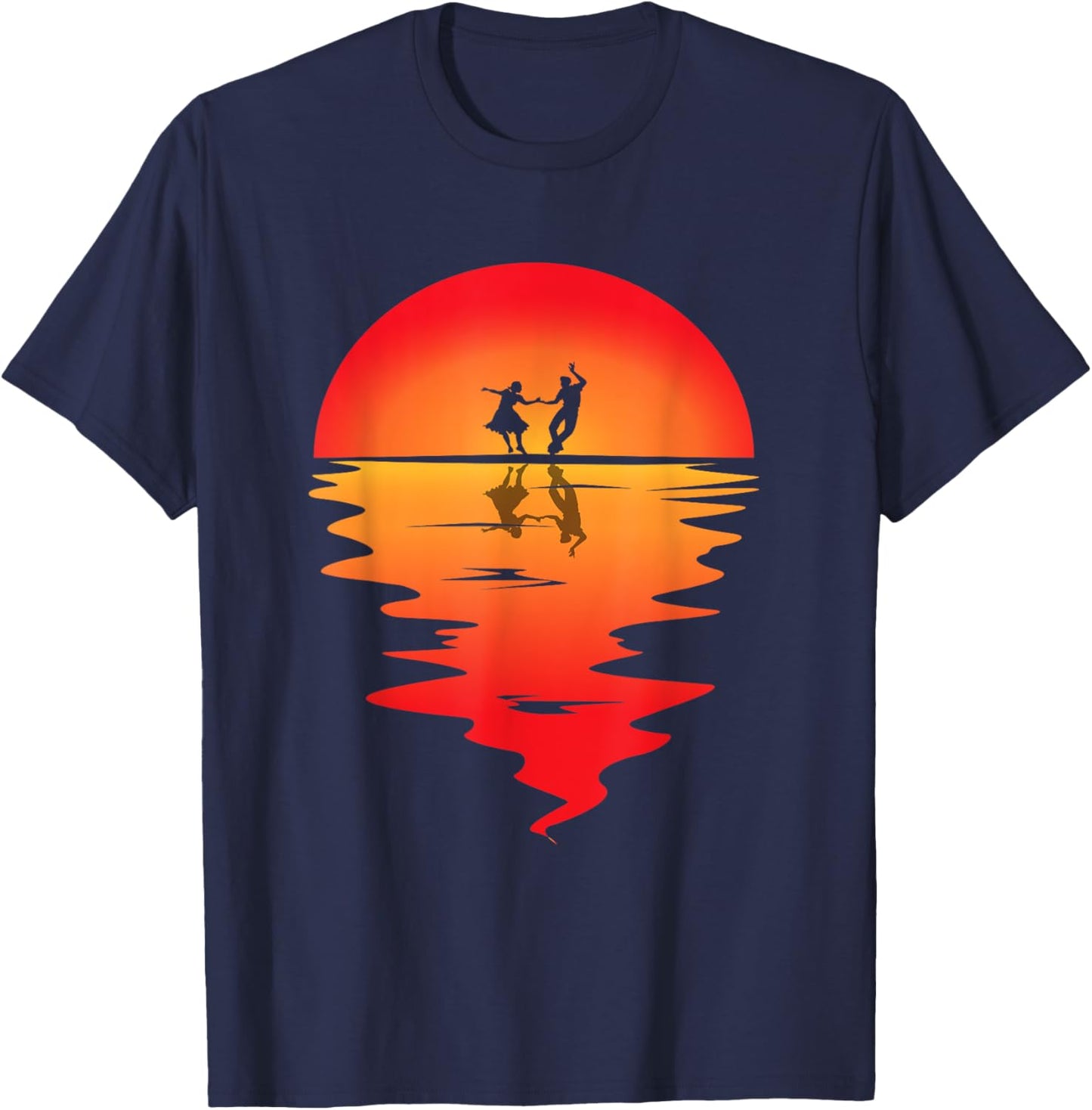 Square Dancing Sunset Square Dancer Vintage Square Dance T-Shirt - T-Shirt | Navy