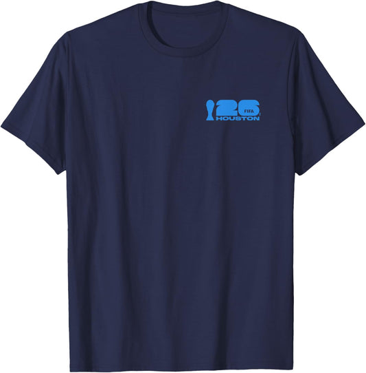 FIFA World CUP26 Houston Poster T-Shirt - T-Shirt | Navy