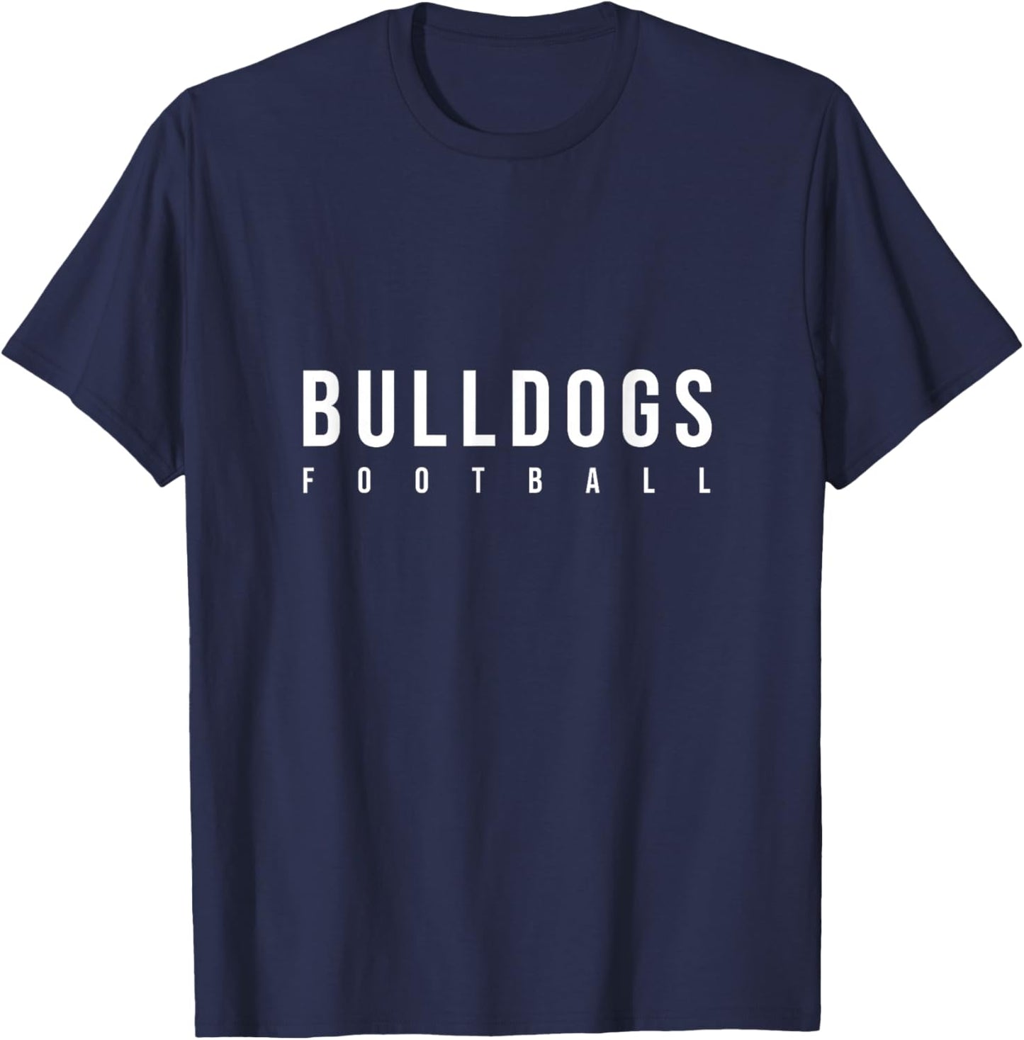Bulldog-Inspired Football Design T-Shirt - T-Shirt | Navy