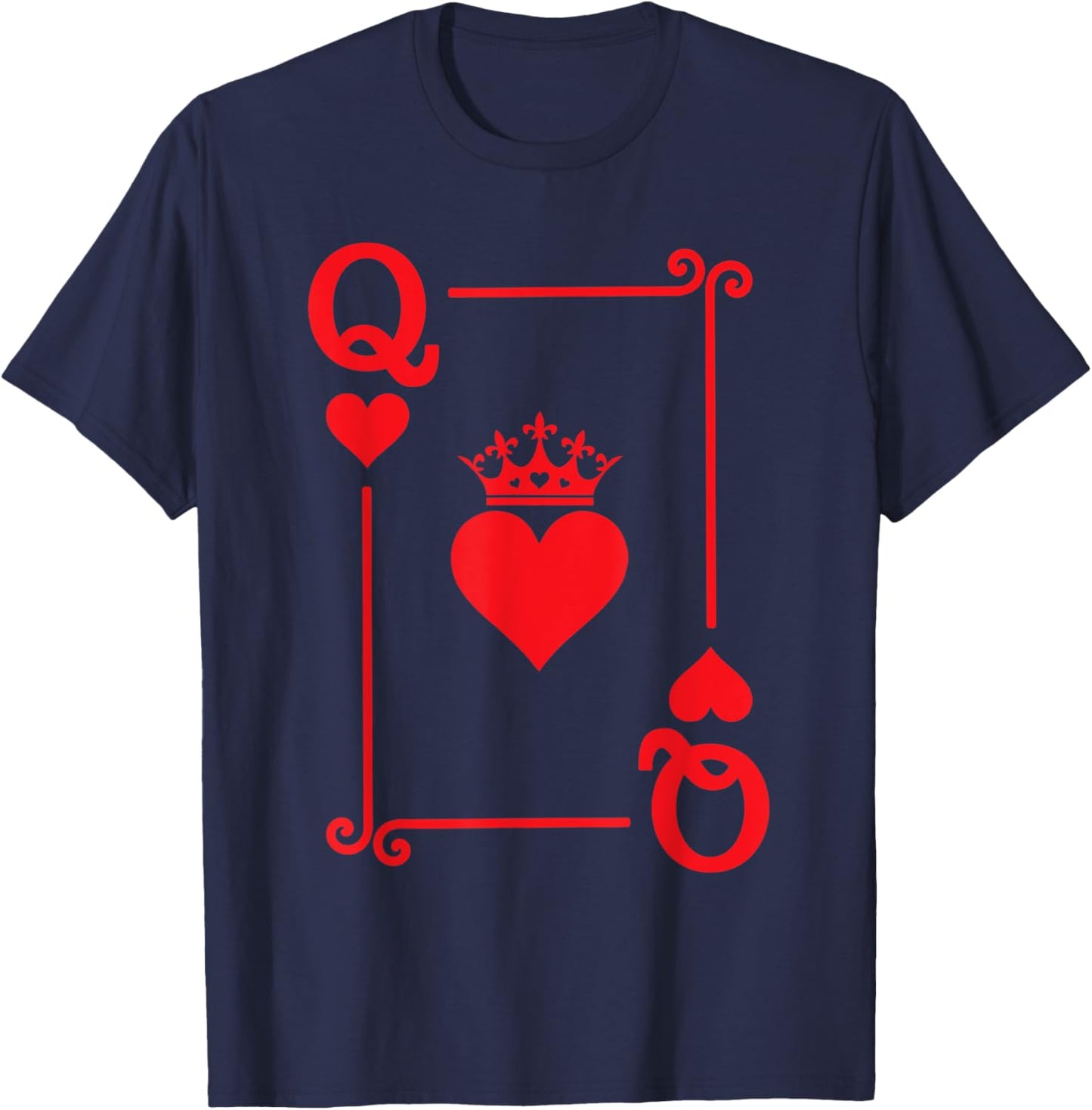 Queen Hearts Card Costume - Playing Cards - Queen of Hearts T-Shirt - T-Shirt | Navy