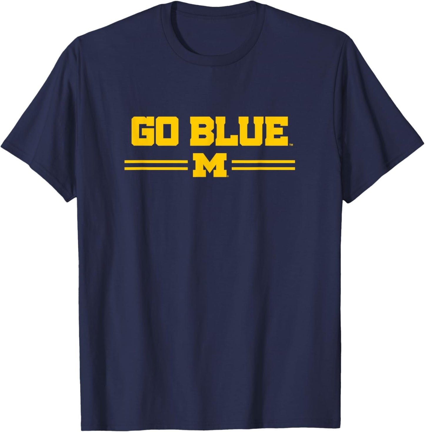University of Michigan Wolverines Go Blue T-Shirt - T-Shirt | Navy