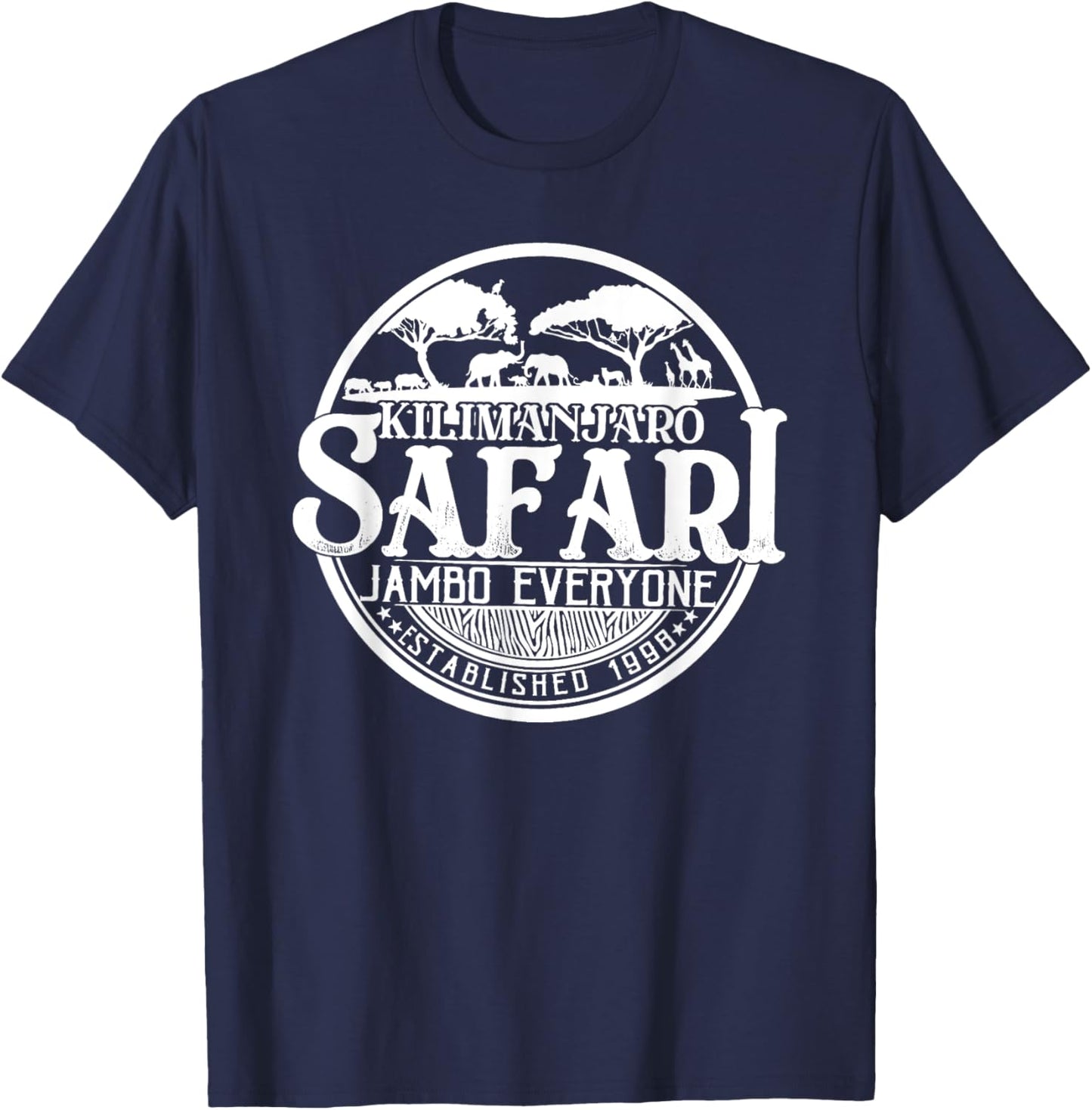 Family Journey to Kilimanjaro Animal Safari, Theme Park T-Shirt - T-Shirt | Navy