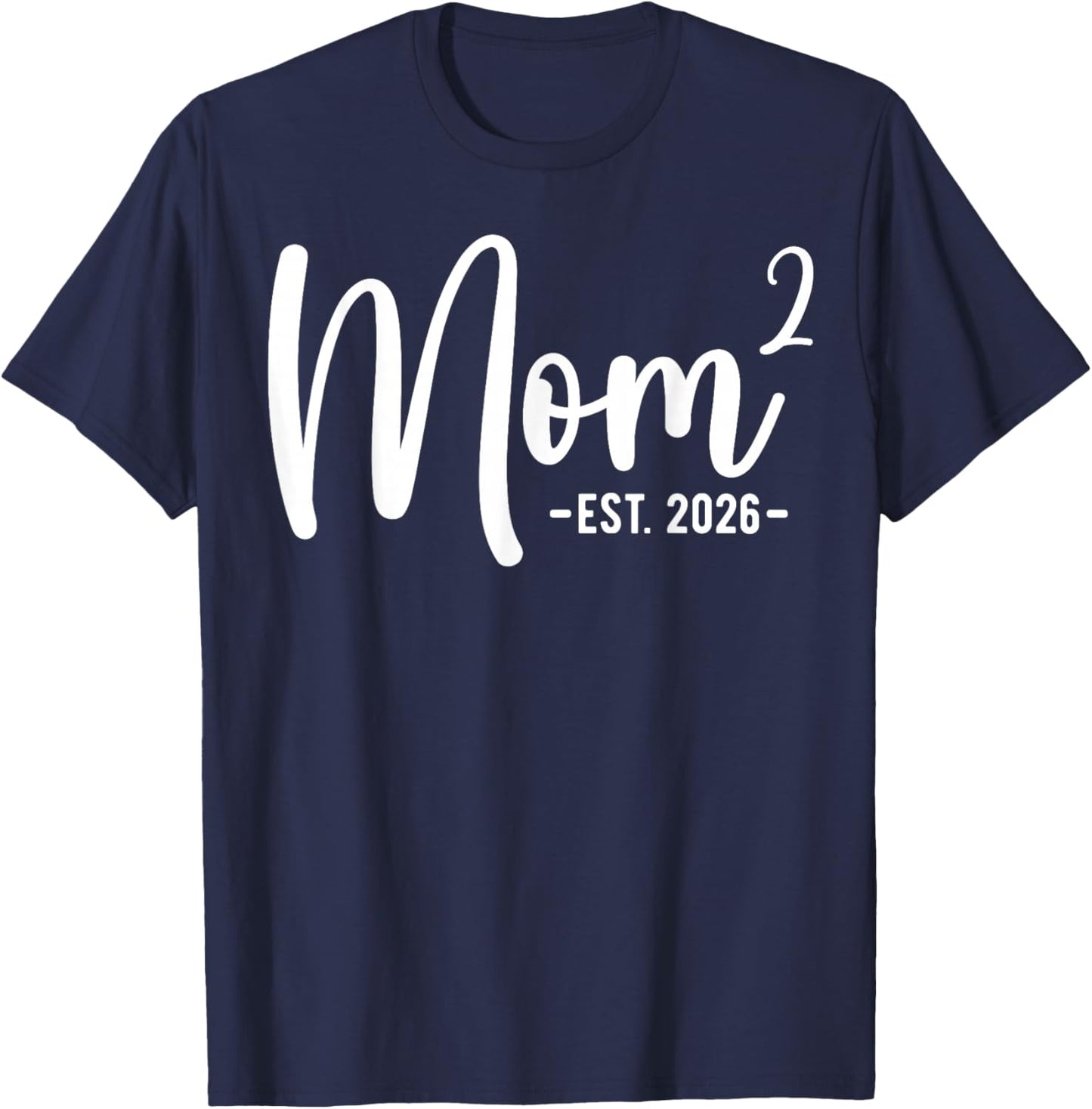 Mom of Two Mom of 2 Boys Girls T-Shirt - T-Shirt | Navy