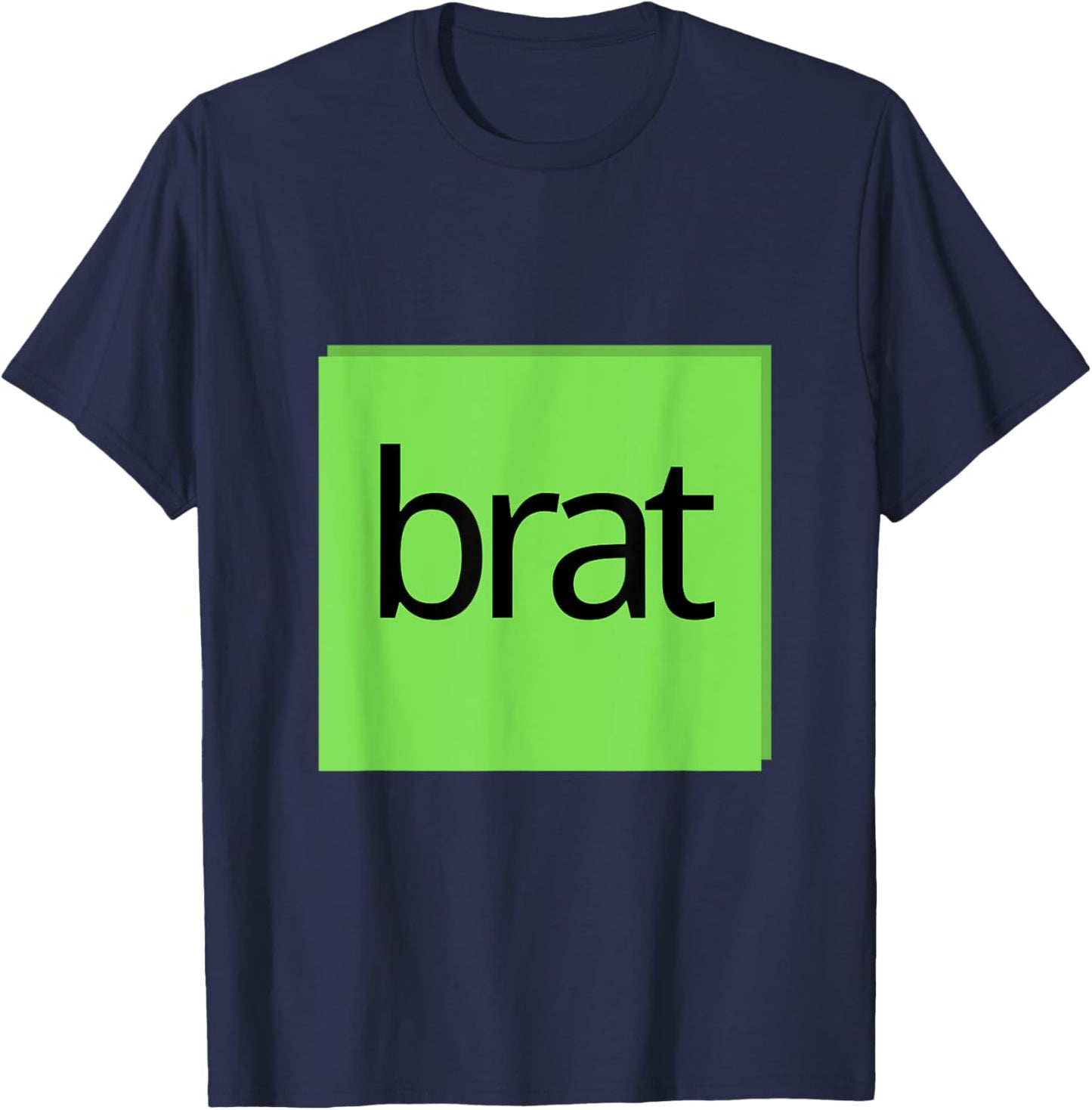 Funny Green Brat Design T-Shirt - T-Shirt | Navy