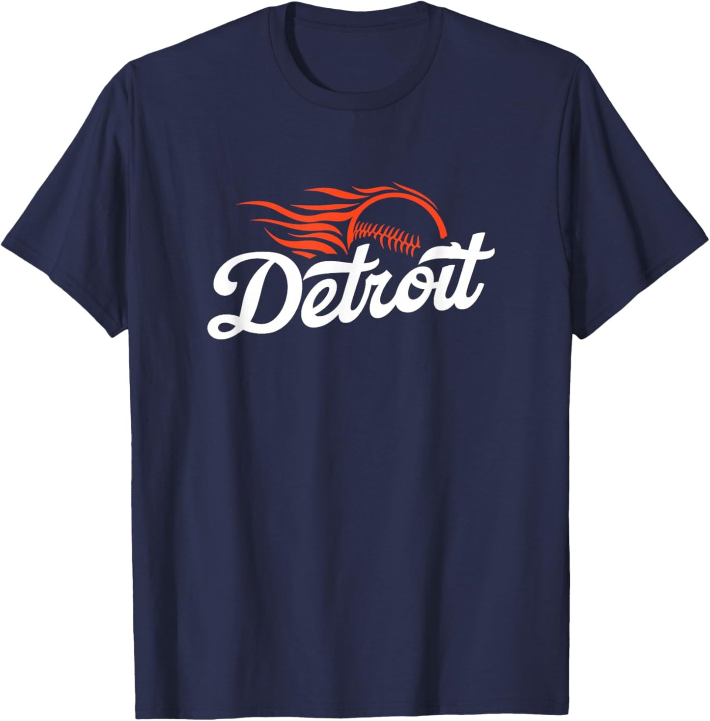 Detroit Baseball Vintage Minimalist Retro Baseball Lover T-Shirt - T-Shirt | Navy