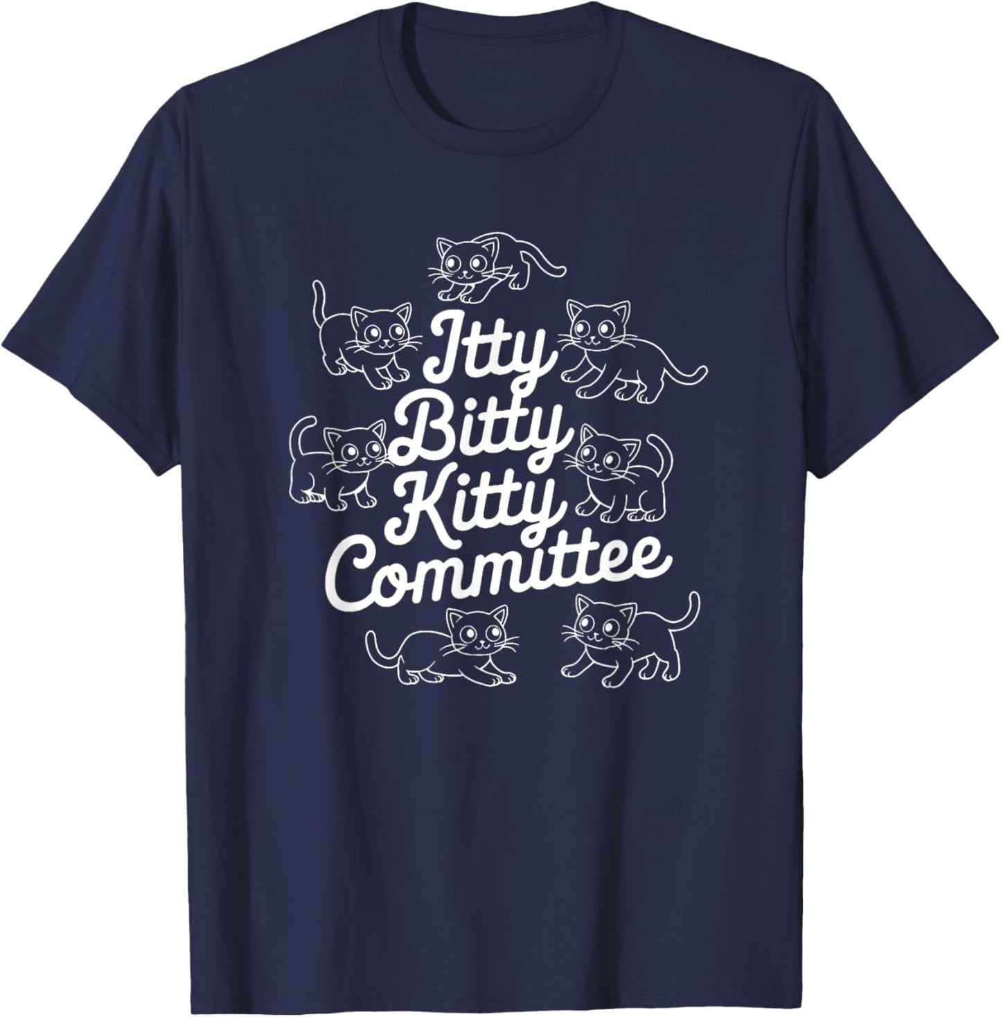 Itty Bitty Kitty Committee T-Shirt - T-Shirt | Navy
