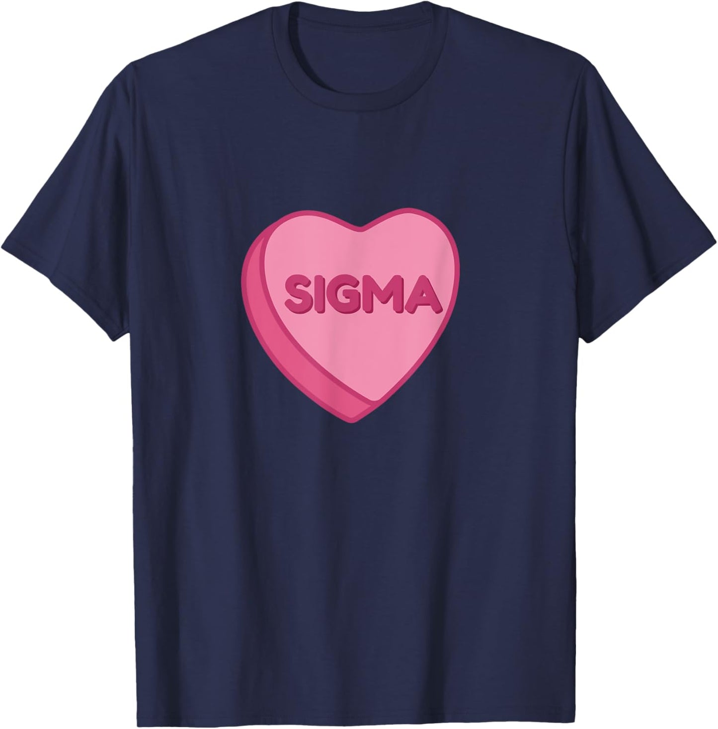 Sigma Gen Alpha Valentine's Day Shirt Rizzler Candy Heart T-Shirt - T-Shirt | Navy