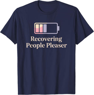 Recovering People Pleaser in Progress Self Love T-Shirt - T-Shirt | Navy