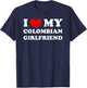 I Love/Heart My Colombian Girlfriend T-Shirt - T-Shirt | Navy