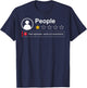 Funny People One Star Total Nightmare Would Not Recommend T-Shirt - T-Shirt | Navy