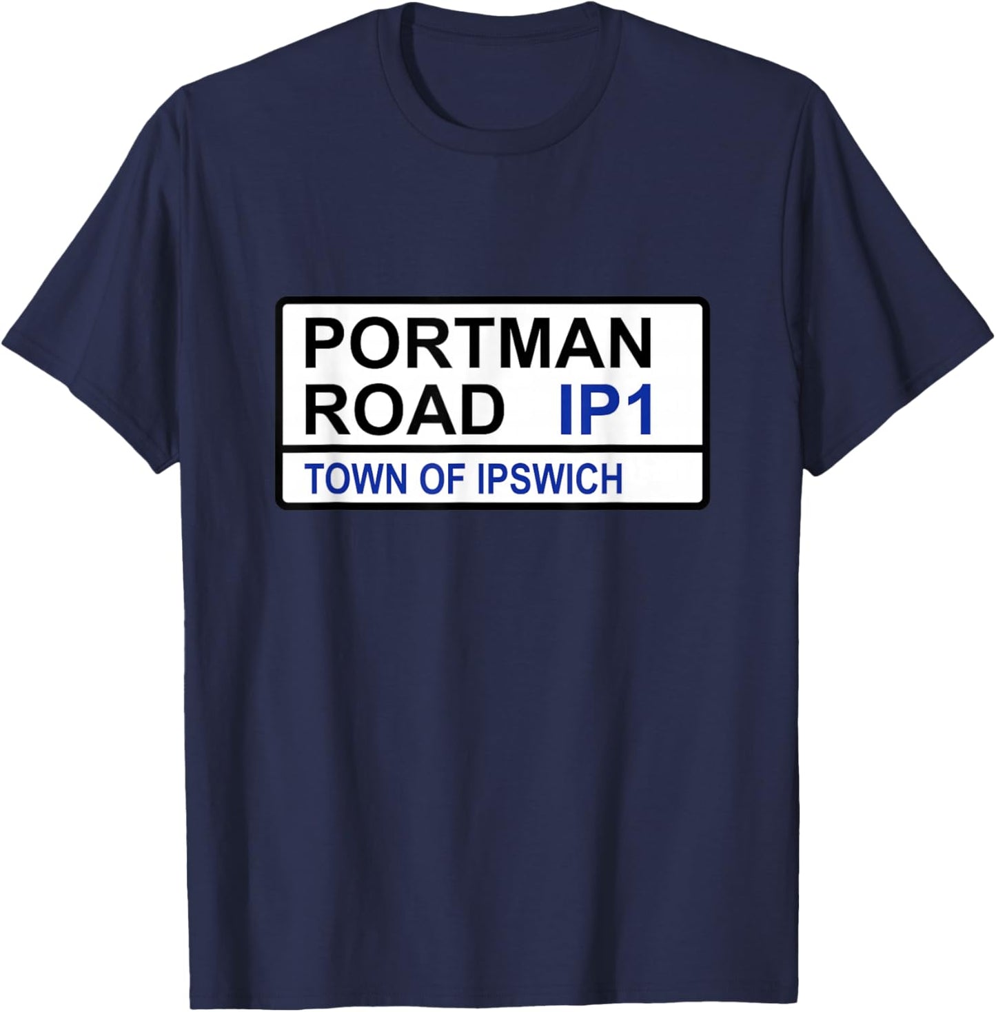 Ipswich Town Portman Road Iconic Street Sign T-Shirt - T-Shirt | Navy