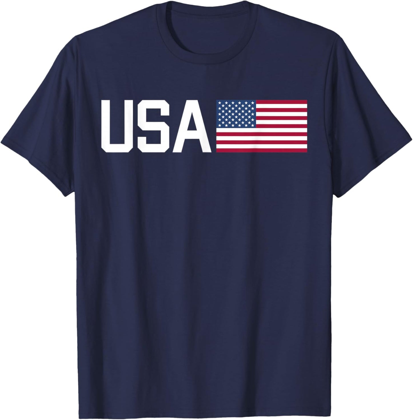 USA Shirt Women Men Kids American Flag Patriotic 4th of July T-Shirt - T-Shirt | Navy