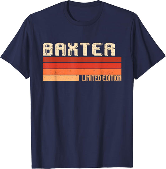 BAXTER Name Personalized Idea Men Retro Vintage BAXTER T-Shirt - T-Shirt | Navy