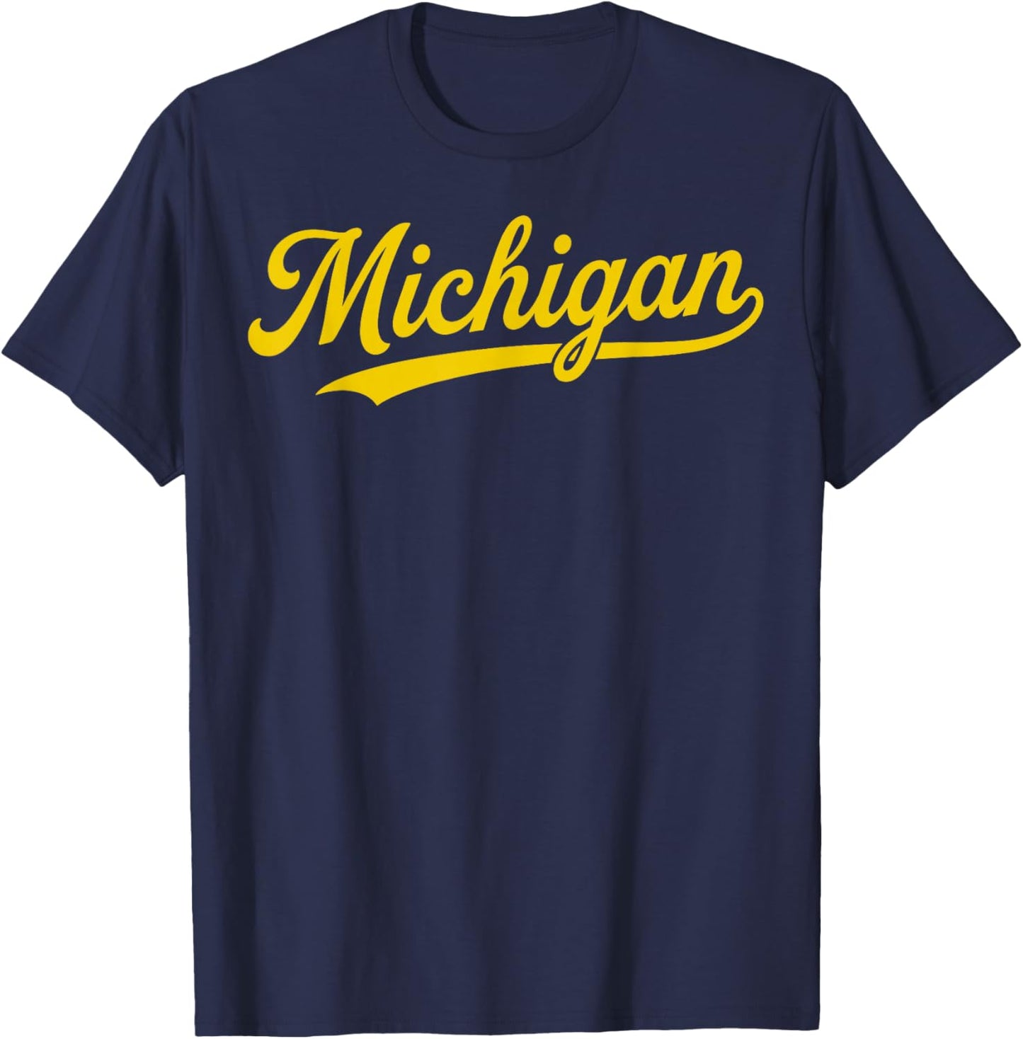 Michigan - Throwback Design - Classic T-Shirt - T-Shirt | Navy