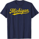Michigan - Throwback Design - Classic T-Shirt - T-Shirt | Navy