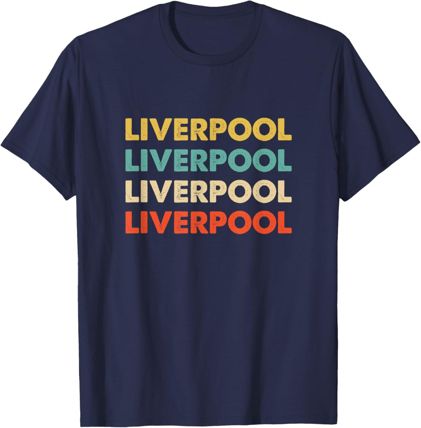 Liverpool England , Small, Black T-Shirt - T-Shirt | Navy