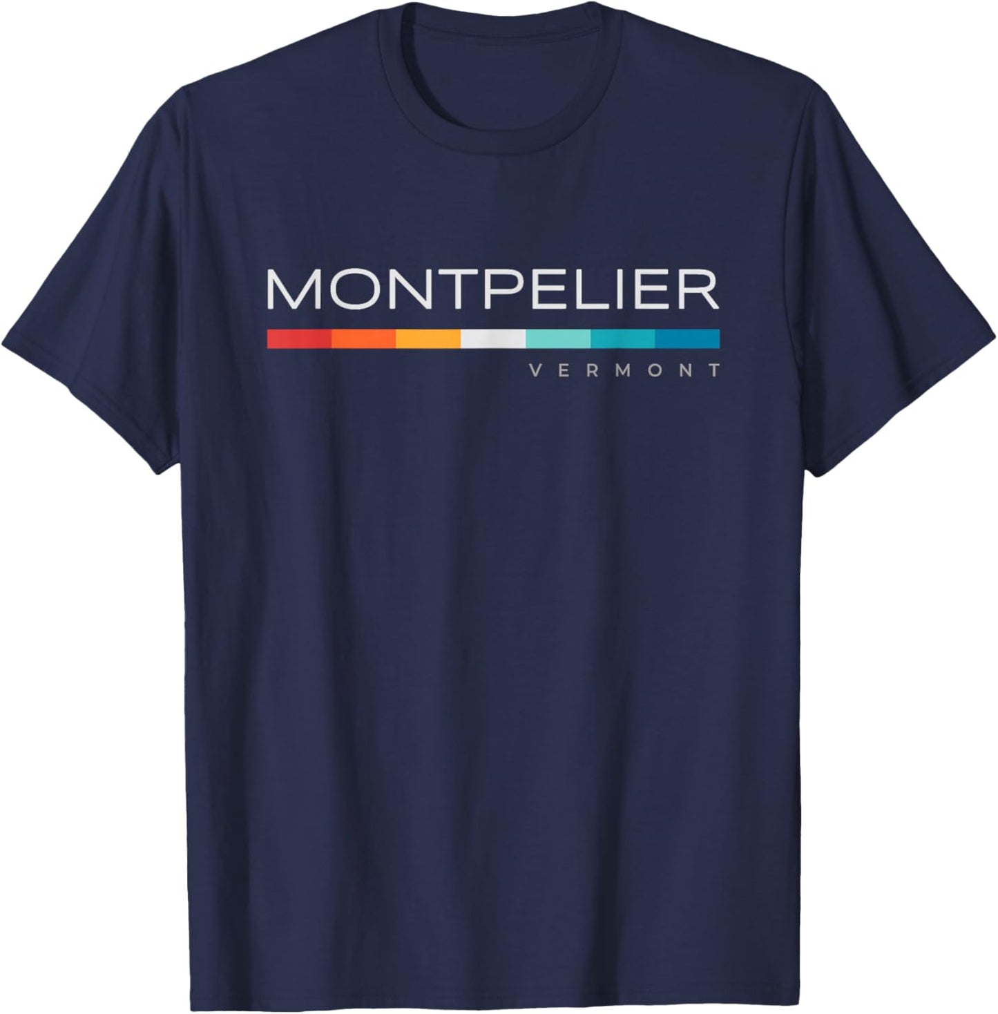 Montpelier VT Vermont Retro Design T-Shirt - T-Shirt | Navy