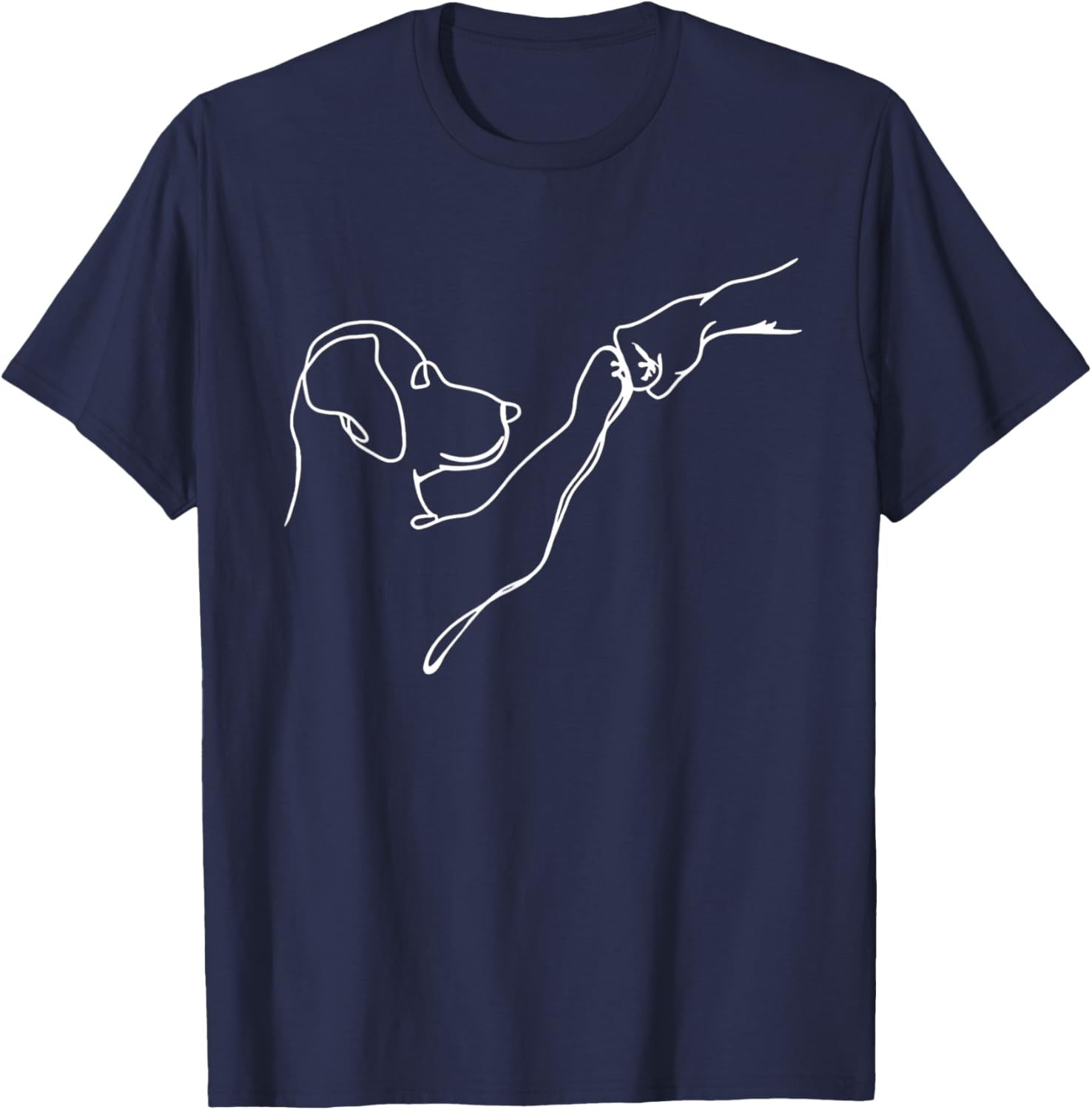 Dog Fist bump, Dog Lover Dog Mom Dog Dad, Labrador Retriever T-Shirt - T-Shirt | Navy