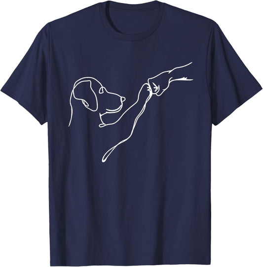 Dog Fist bump, Dog Lover Dog Mom Dog Dad, Labrador Retriever T-Shirt - T-Shirt | Navy
