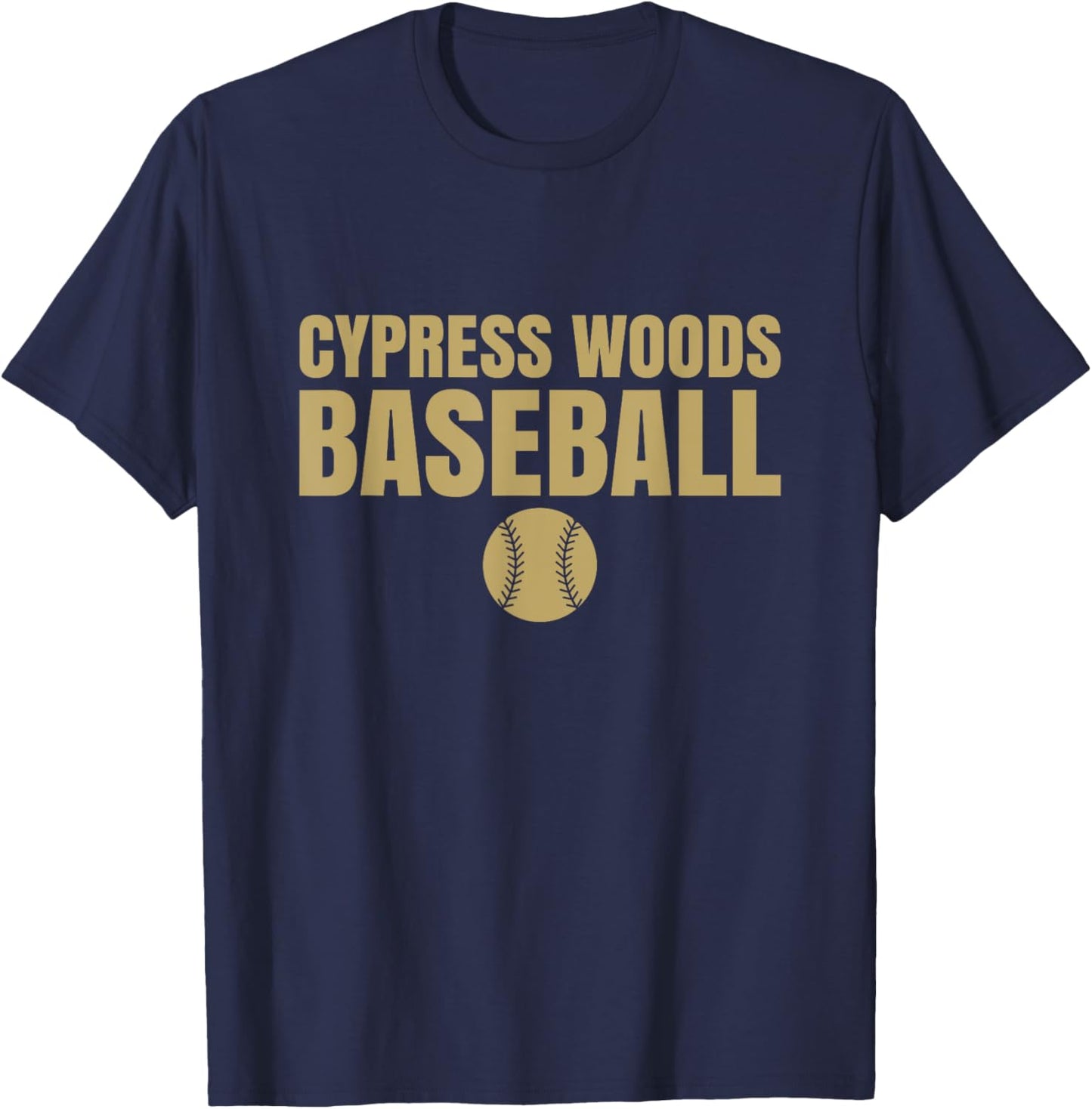 Cypress Woods High School Baseball T-Shirt - T-Shirt | Navy