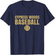 Cypress Woods High School Baseball T-Shirt - T-Shirt | Navy
