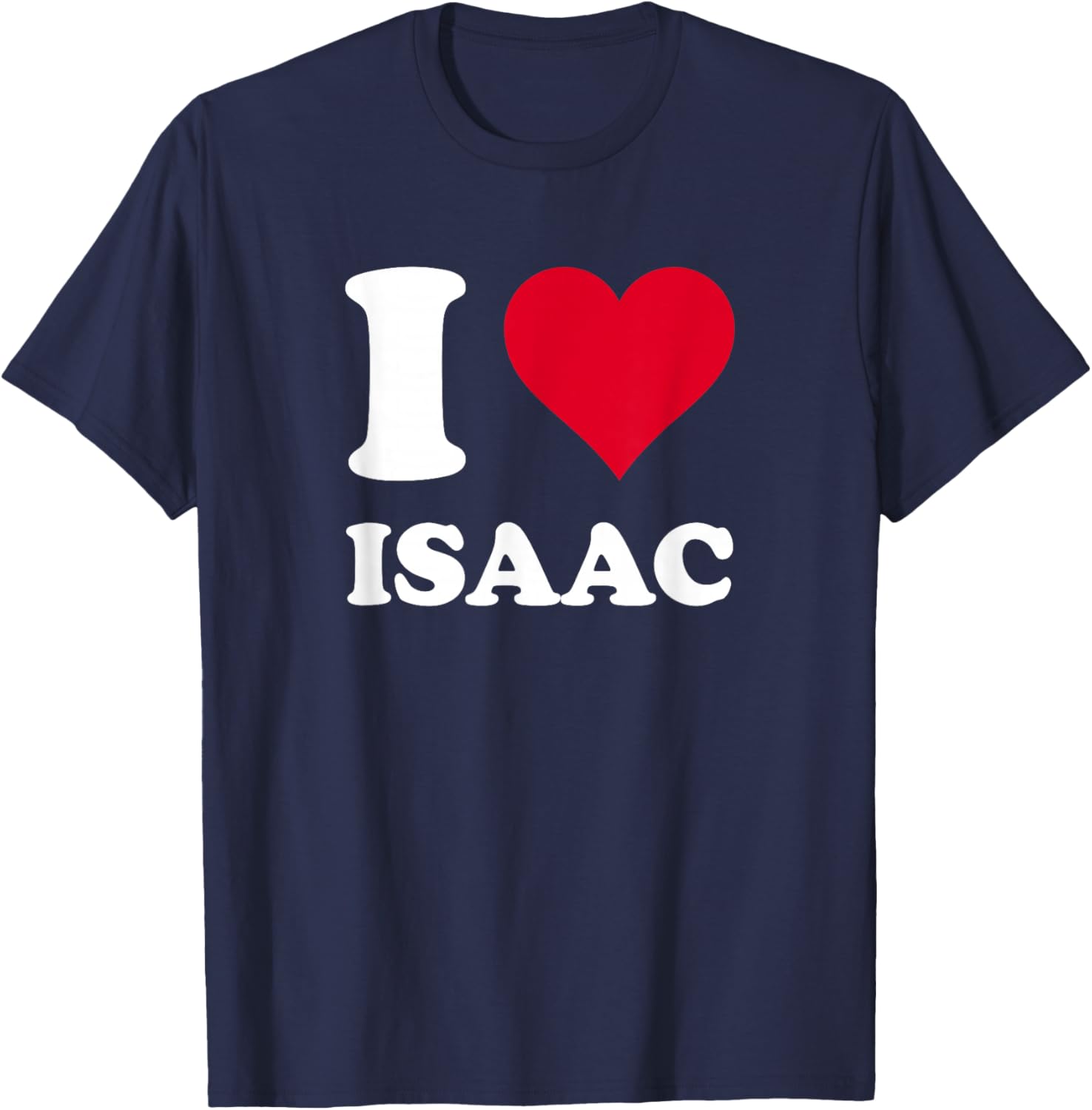 I Love Isaac T-Shirt - T-Shirt | Navy